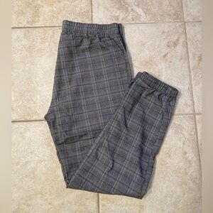89th & Madison Gray Plaid Jogger Dress Pants